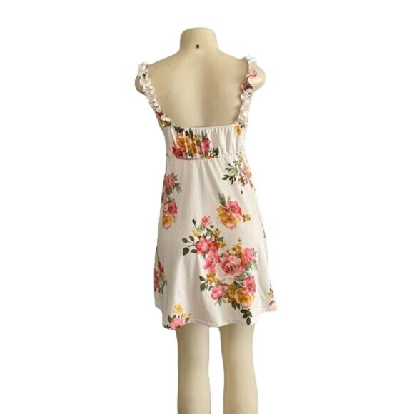 Mind Code Short Summer Dress White Floral size S. - Picture 8 of 8